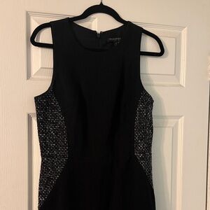 Banana Republic Black Dress with Textured Side Panels